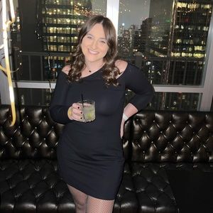 Abercrombie black long sleeve dress - Size L